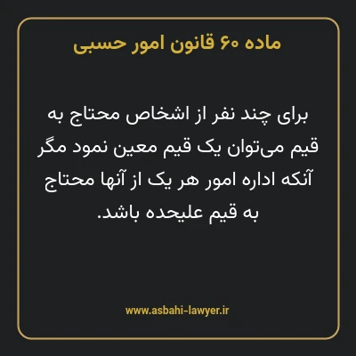 ماده ۶۰ قانون امور حسبی