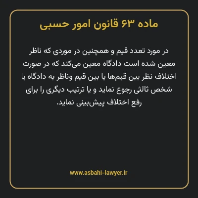 ماده ۶۳ قانون امور حسبی