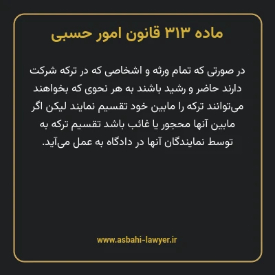 ماده ۳۱۳ قانون امور حسبی