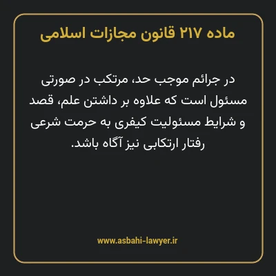 ماده ۲۱۷ قانون مجازات اسلامی مصوب ۱۳۹۲