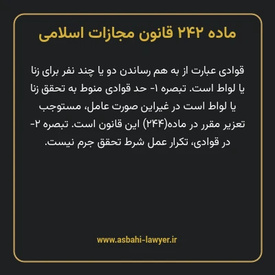 ماده ۲۴۲ قانون مجازات اسلامی مصوب ۱۳۹۲