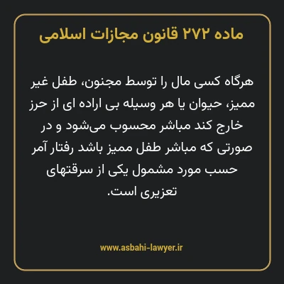 ماده ۲۷۲ قانون مجازات اسلامی مصوب ۱۳۹۲