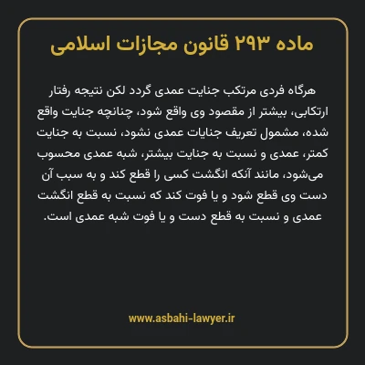 ماده ۲۹۳ قانون مجازات اسلامی مصوب ۱۳۹۲