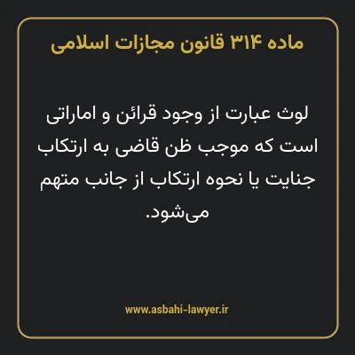ماده ۳۱۴ قانون مجازات اسلامی مصوب ۱۳۹۲