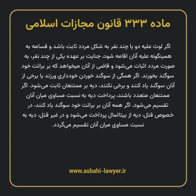 ماده ۳۳۳ قانون مجازات اسلامی مصوب ۱۳۹۲