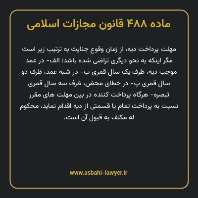 ماده ۴۸۸ قانون مجازات اسلامی مصوب ۱۳۹۲