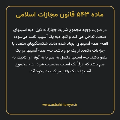 ماده ۵۴۳ قانون مجازات اسلامی مصوب ۱۳۹۲