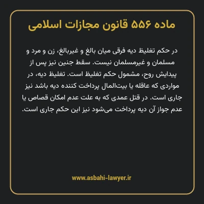 ماده ۵۵۶ قانون مجازات اسلامی مصوب ۱۳۹۲