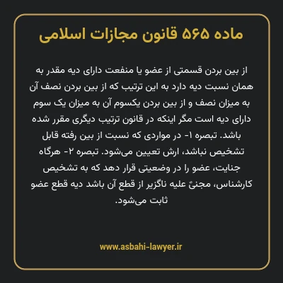 ماده ۵۶۵ قانون مجازات اسلامی مصوب ۱۳۹۲