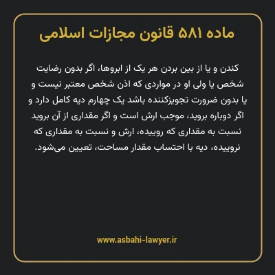 ماده ۵۸۱ قانون مجازات اسلامی مصوب ۱۳۹۲