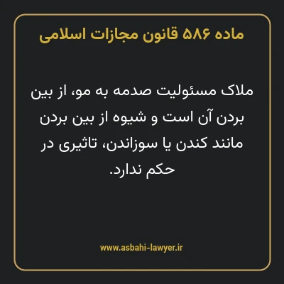 ماده ۵۸۶ قانون مجازات اسلامی مصوب ۱۳۹۲