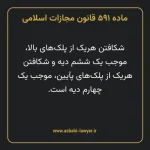 ماده ۵۹۱ قانون مجازات اسلامی مصوب ۱۳۹۲