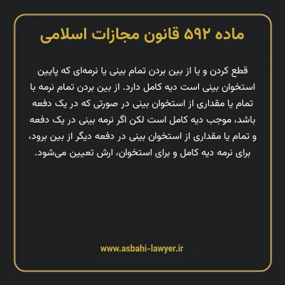 ماده ۵۹۲ قانون مجازات اسلامی مصوب ۱۳۹۲