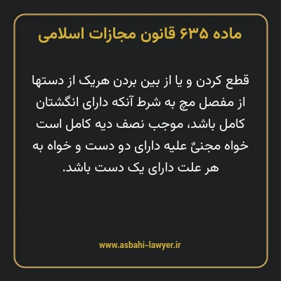 ماده ۶۳۵ قانون مجازات اسلامی مصوب ۱۳۹۲