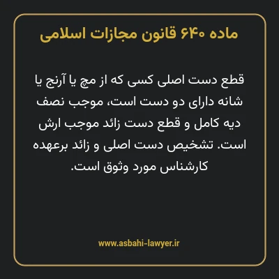ماده ۶۴۰ قانون مجازات اسلامی مصوب ۱۳۹۲