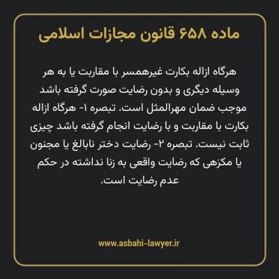 ماده ۶۵۸ قانون مجازات اسلامی مصوب ۱۳۹۲