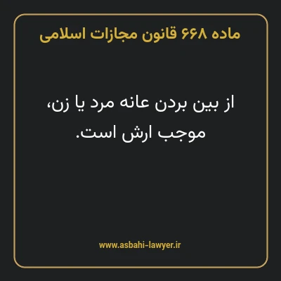 ماده ۶۶۸ قانون مجازات اسلامی مصوب ۱۳۹۲