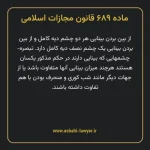 ماده ۶۸۹ قانون مجازات اسلامی مصوب ۱۳۹۲