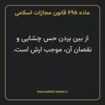 ماده ۶۹۵ قانون مجازات اسلامی مصوب ۱۳۹۲