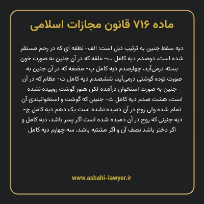 ماده ۷۱۶ قانون مجازات اسلامی مصوب ۱۳۹۲