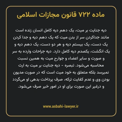 ماده ۷۲۲ قانون مجازات اسلامی مصوب ۱۳۹۲