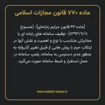 ماده ۷۷۰ قانون مجازات اسلامی (جرایم رایانه ای)