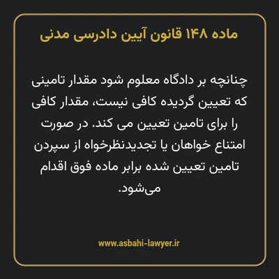 ماده ۱۴۸ قانون آیین دادرسی دادگاه های عمومی و انقلاب در امور مدنی