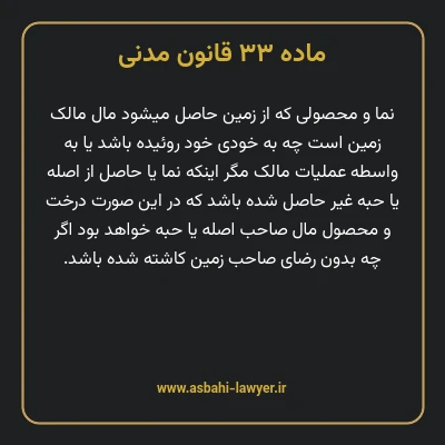 ماده ۳۳ قانون مدنی