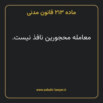 ماده ۲۱۳ قانون مدنی