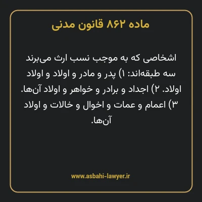 ماده ۸۶۲ قانون مدنی