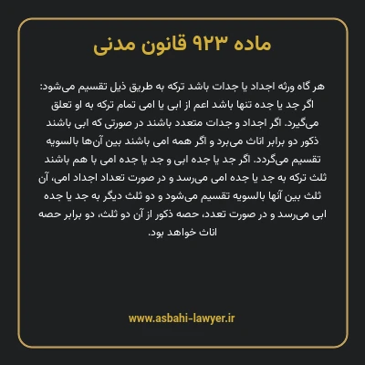 ماده ۹۲۳ قانون مدنی