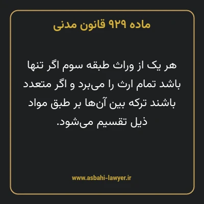 ماده ۹۲۹ قانون مدنی