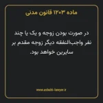 ماده ۱۲۰۳ قانون مدنی
