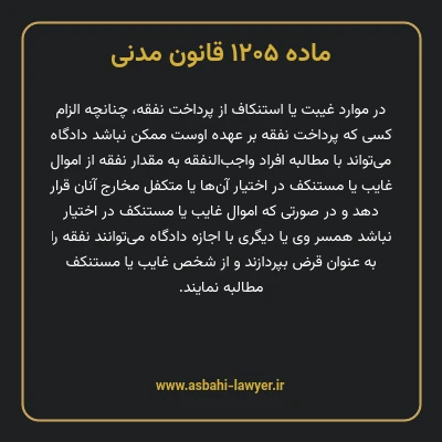 ماده ۱۲۰۵ قانون مدنی