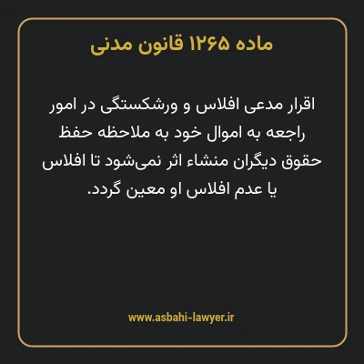 ماده ۱۲۶۵ قانون مدنی