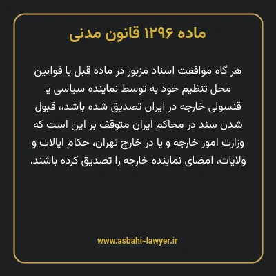 ماده ۱۲۹۶ قانون مدنی
