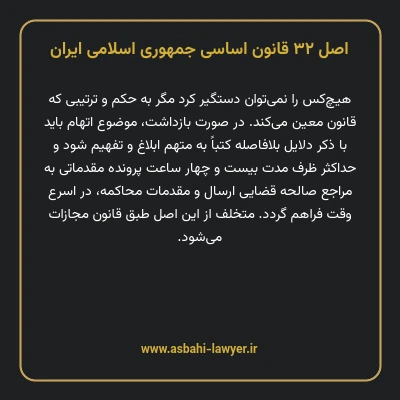 اصل ۳۲ قانون اساسی جمهوری اسلامی ایران