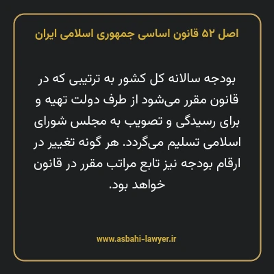 اصل ۵۲ قانون اساسی جمهوری اسلامی ایران
