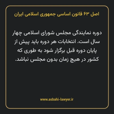 اصل ۶۳ قانون اساسی جمهوری اسلامی ایران