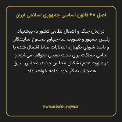 اصل ۶۸ قانون اساسی جمهوری اسلامی ایران