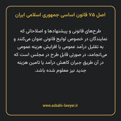 اصل ۷۵ قانون اساسی جمهوری اسلامی ایران