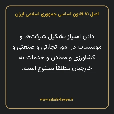 اصل ۸۱ قانون اساسی جمهوری اسلامی ایران