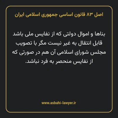 اصل ۸۳ قانون اساسی جمهوری اسلامی ایران