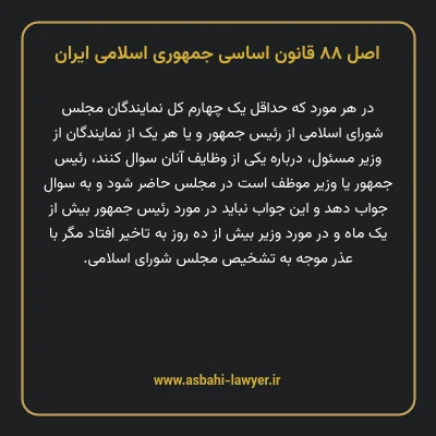 اصل ۸۸ قانون اساسی جمهوری اسلامی ایران