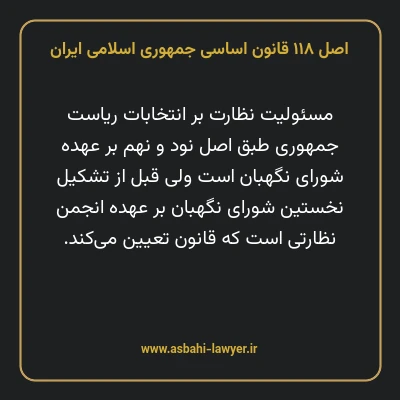 اصل ۱۱۸ قانون اساسی جمهوری اسلامی ایران