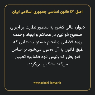 اصل ۱۶۱ قانون اساسی جمهوری اسلامی ایران