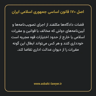 اصل ۱۷۰ قانون اساسی جمهوری اسلامی ایران