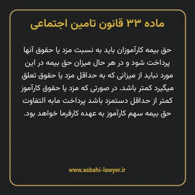ماده ۳۳ قانون تامین اجتماعی
