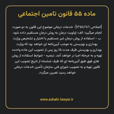 ماده ۵۵ قانون تامین اجتماعی