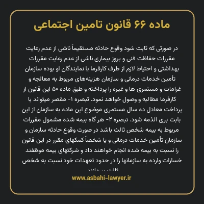 ماده ۶۶ قانون تامین اجتماعی